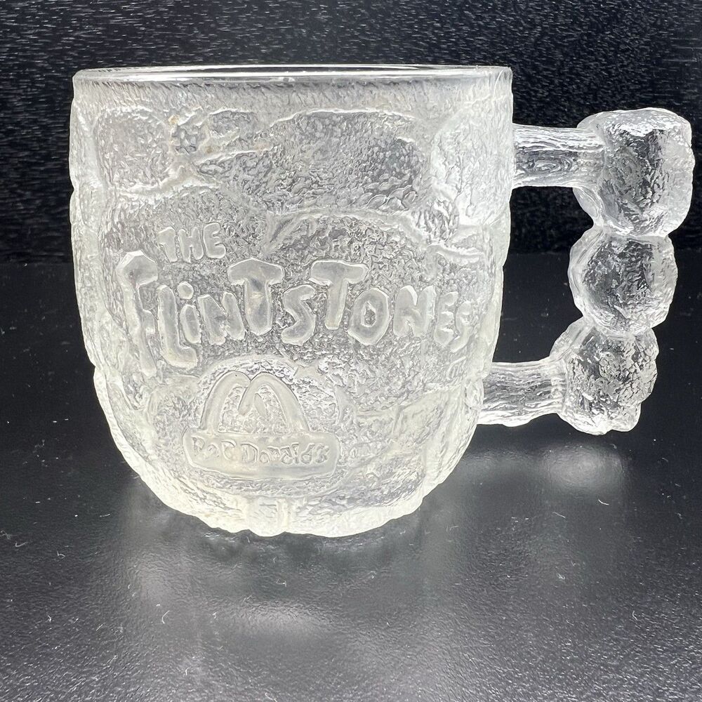 The Flintstones Glass Mug Vintage 1993 McDonald's